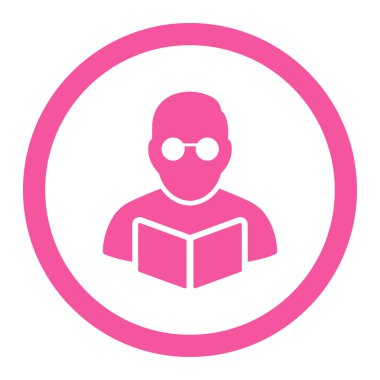 Öğrenci kitap yuvarlak Raster simgesini okuma