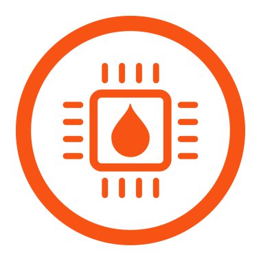 Analiz çip yuvarlak Raster simge damla