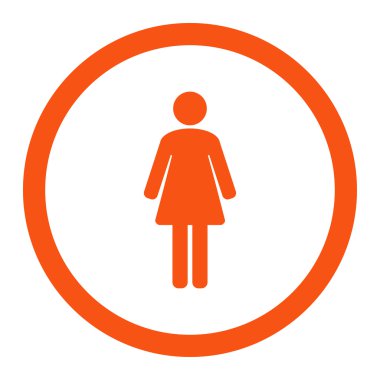 Kadın yuvarlak Raster simgesi