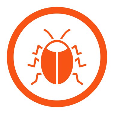 Böcek yuvarlak Raster simgesini