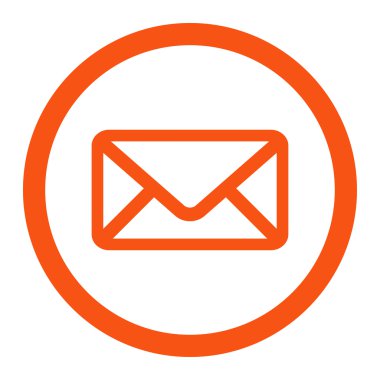 Zarf yuvarlak Raster simgesi