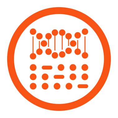 Genetik kod yuvarlak Raster simgesi