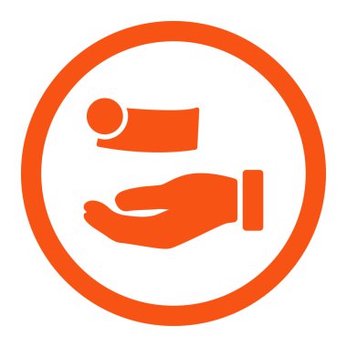 Para ödeme yuvarlak Raster simgesi