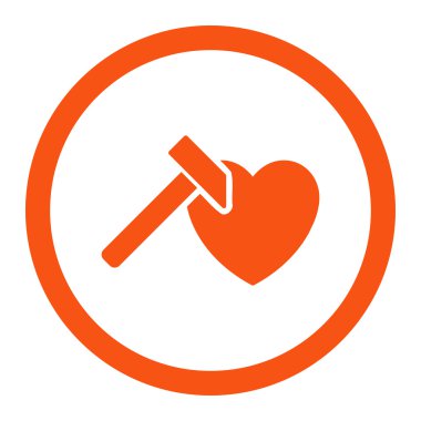 Kalp Hammer yuvarlak Raster simgesi