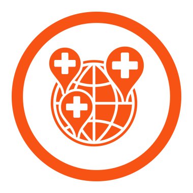 Raster simgesi genel klinik şirket yuvarlak