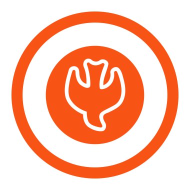 Düşen ruh yuvarlak Raster simgesi