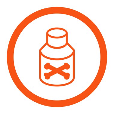 Zehir şişe yuvarlak Raster simgesi