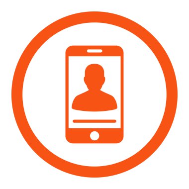 Mobil iletişim yuvarlak Raster simgesi