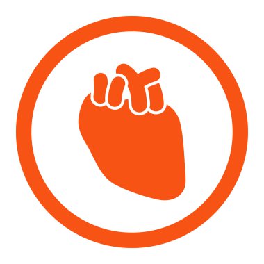 Kalp yuvarlak Raster simgesi