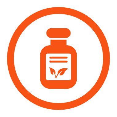 Doğal ilaçlar yuvarlak Raster simgesi