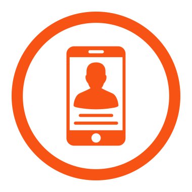 Hasta mobil hesap yuvarlak Raster simgesi