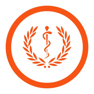 Sağlığa bakım amblemi Raster simgesi yuvarlak