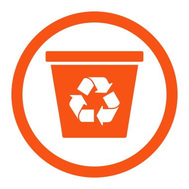 Geri dönüşüm kutusu yuvarlak Raster simgesi