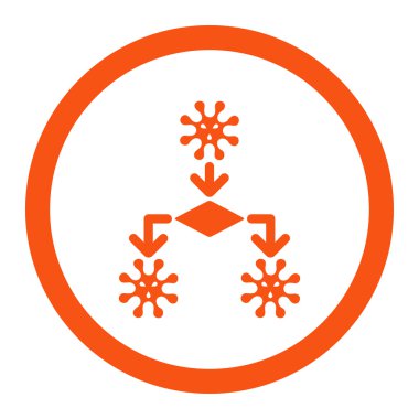 Virüs üreme yuvarlak Raster simgesi