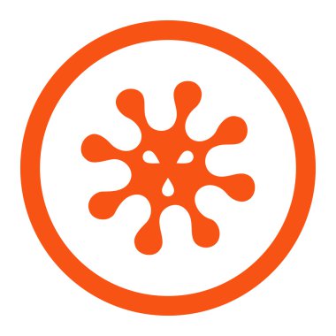 Virüs yuvarlak Raster simgesi