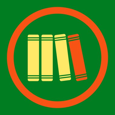 Kütüphane kitap yuvarlak Raster simgesi