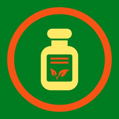 Doğal ilaçlar yuvarlak Raster simgesi