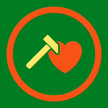 Kalp Hammer yuvarlak Raster simgesi