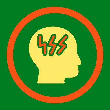 Baş ağrısı yuvarlak Raster simgesi