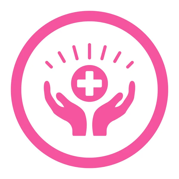 Икона Растера округлого медицинского обслуживания — стоковое фото