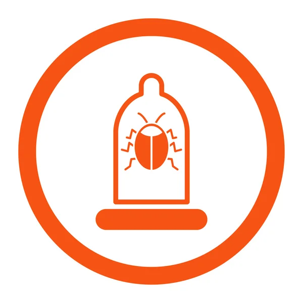 Proteção de Bug Rounded Raster Icon — Fotografia de Stock