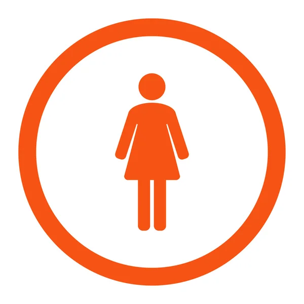 Woman Rounded Raster Icon — Stock Photo, Image