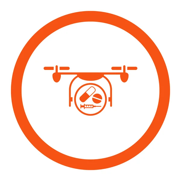 Medicação Quadcopter Rounded Raster Icon — Fotografia de Stock