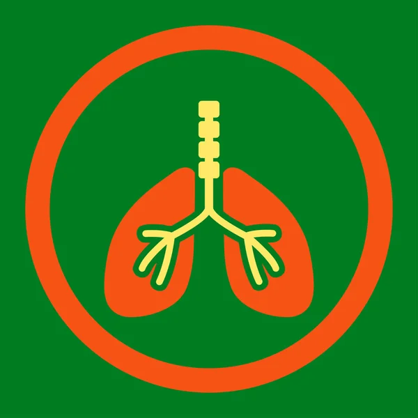Sistema di respirazione Icona raster arrotondata — Foto Stock