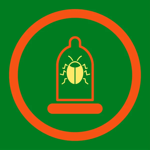 Bug bescherming afgeronde Raster pictogram — Stockfoto