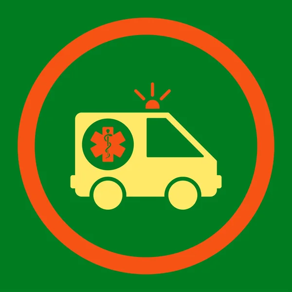 Ambulance Car Rounded Raster Icon — Stock Photo, Image