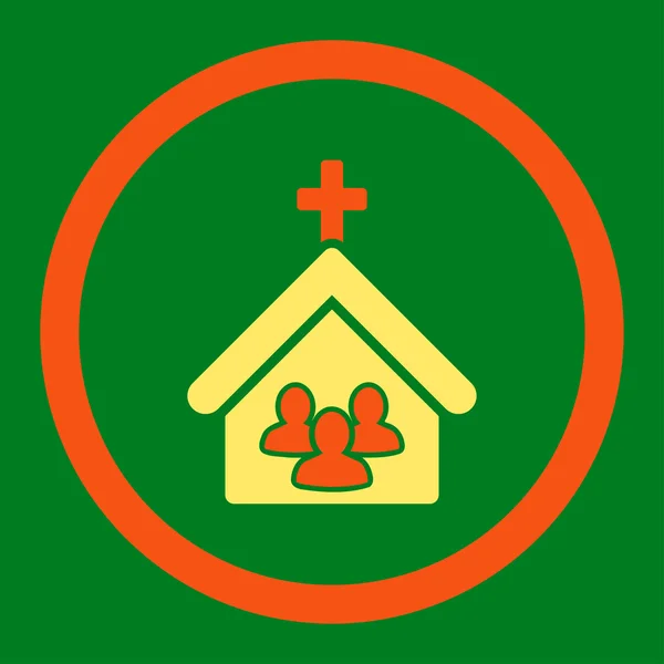 Kerk afgeronde Raster pictogram — Stockfoto