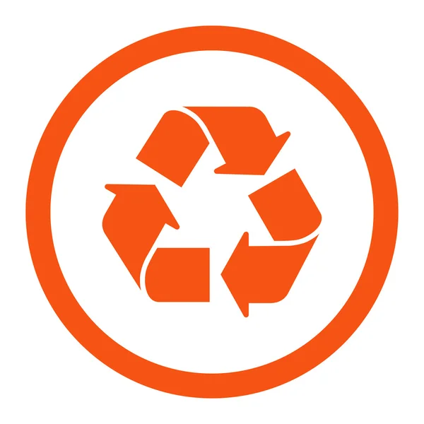 Abgerundetes Rastersymbol recyceln — Stockfoto