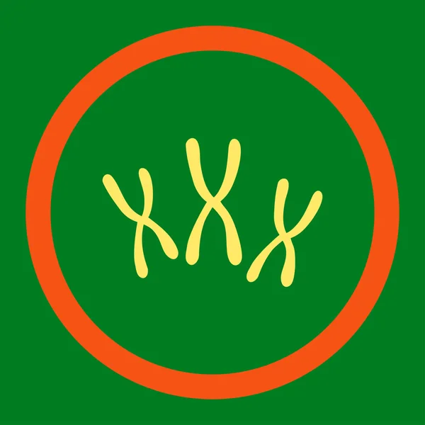 Chromosomy zaokrąglone rastrowych ikona — Zdjęcie stockowe