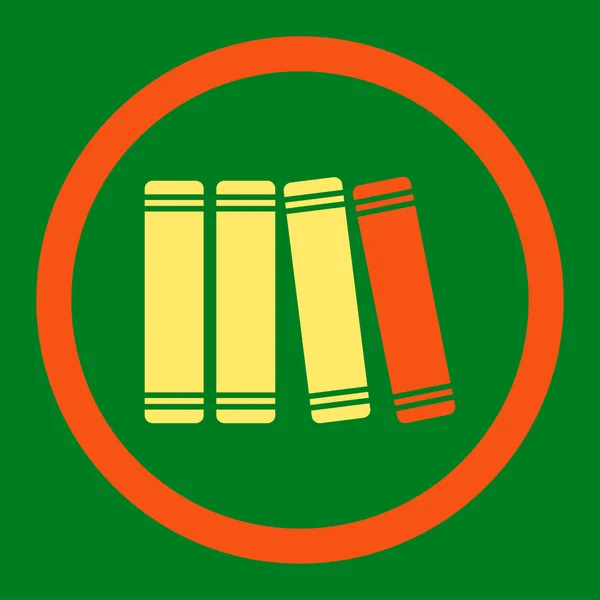 Library Books Rounded Raster Icon — Stock Photo, Image