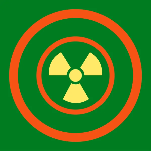 Promieniowania niebezpieczeństwo zaokrąglone rastrowych ikona — Zdjęcie stockowe