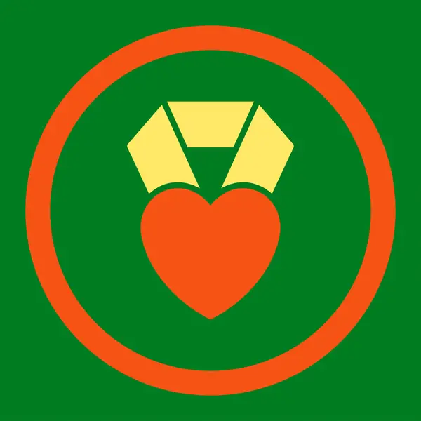 Szív-díj lekerekített raszteres ikon — Stock Fotó