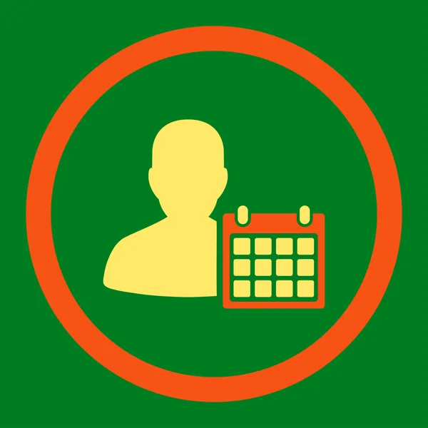 Patient Calendar Rounded Raster Icon — Stock Photo, Image