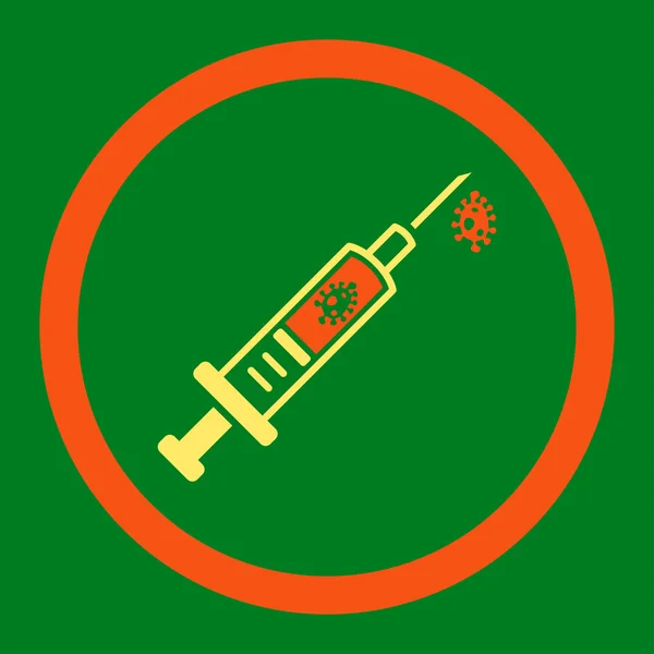 Enfeksiyon enjeksiyon yuvarlak Raster simgesi — Stok fotoğraf