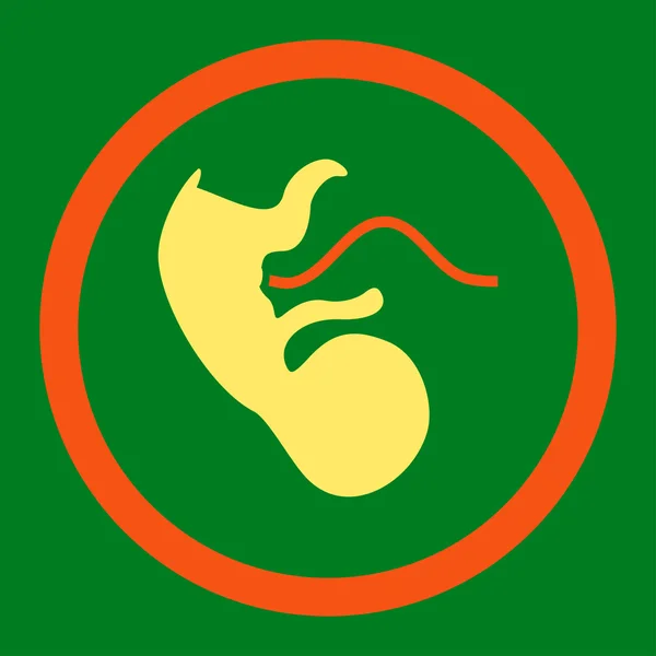 Primaat Embryo afgeronde Raster pictogram — Stockfoto