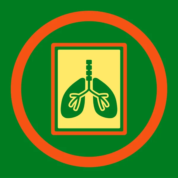 Ikonu zaoblené rastrové fotografie X-Ray plíce — Stock fotografie