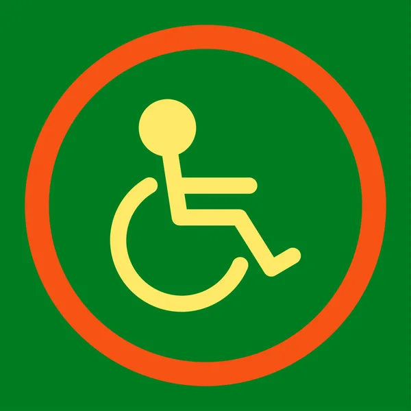 Ikona niepełnosprawnych zaokrąglone rastrowych — Zdjęcie stockowe