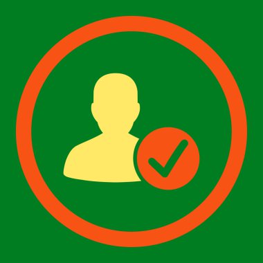 Geçerli hasta yuvarlak Raster simgesi