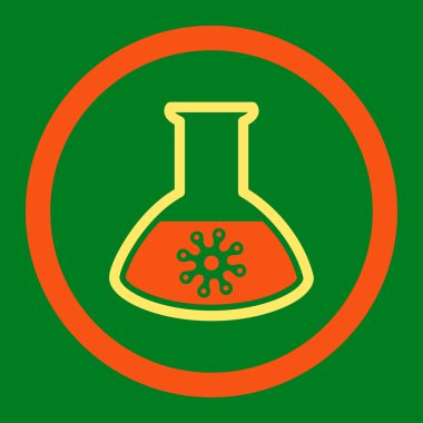 Virüs analiz yuvarlak Raster simgesi