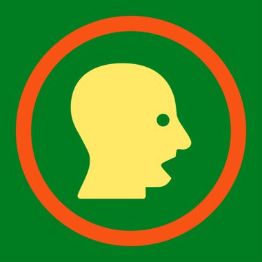 Raster simgesi bağırarak kafa yuvarlak