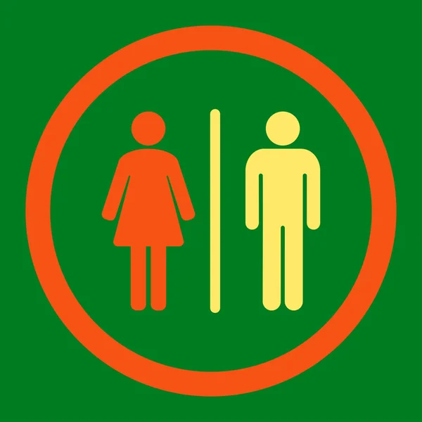 Wc gerundetes Rastersymbol — Stockfoto