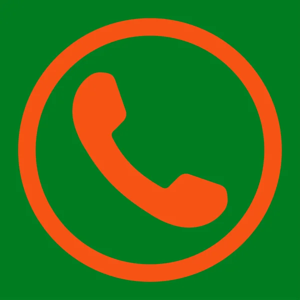 Phone Receiver Rounded Raster Icon — Stock Photo, Image