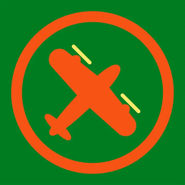 Screw Aeroplane Rounded Raster Icon — Stock Photo, Image