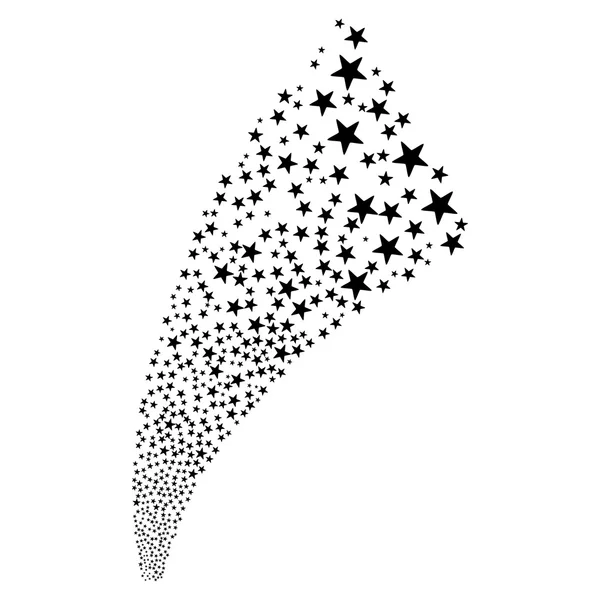 Estrella pirotécnica Salute Stream — Vector de stock