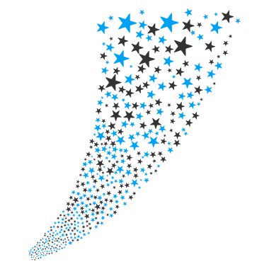 Piroteknik yıldızı havai fişek akışı