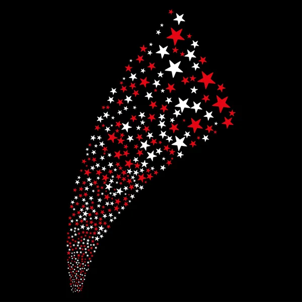 Pyrotechniques Star Salute Stream — Image vectorielle